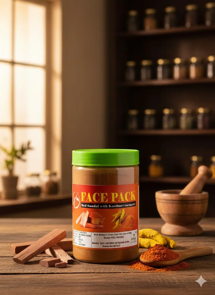 FACE PACK (Red sandal with Kasthuri Turmeric)